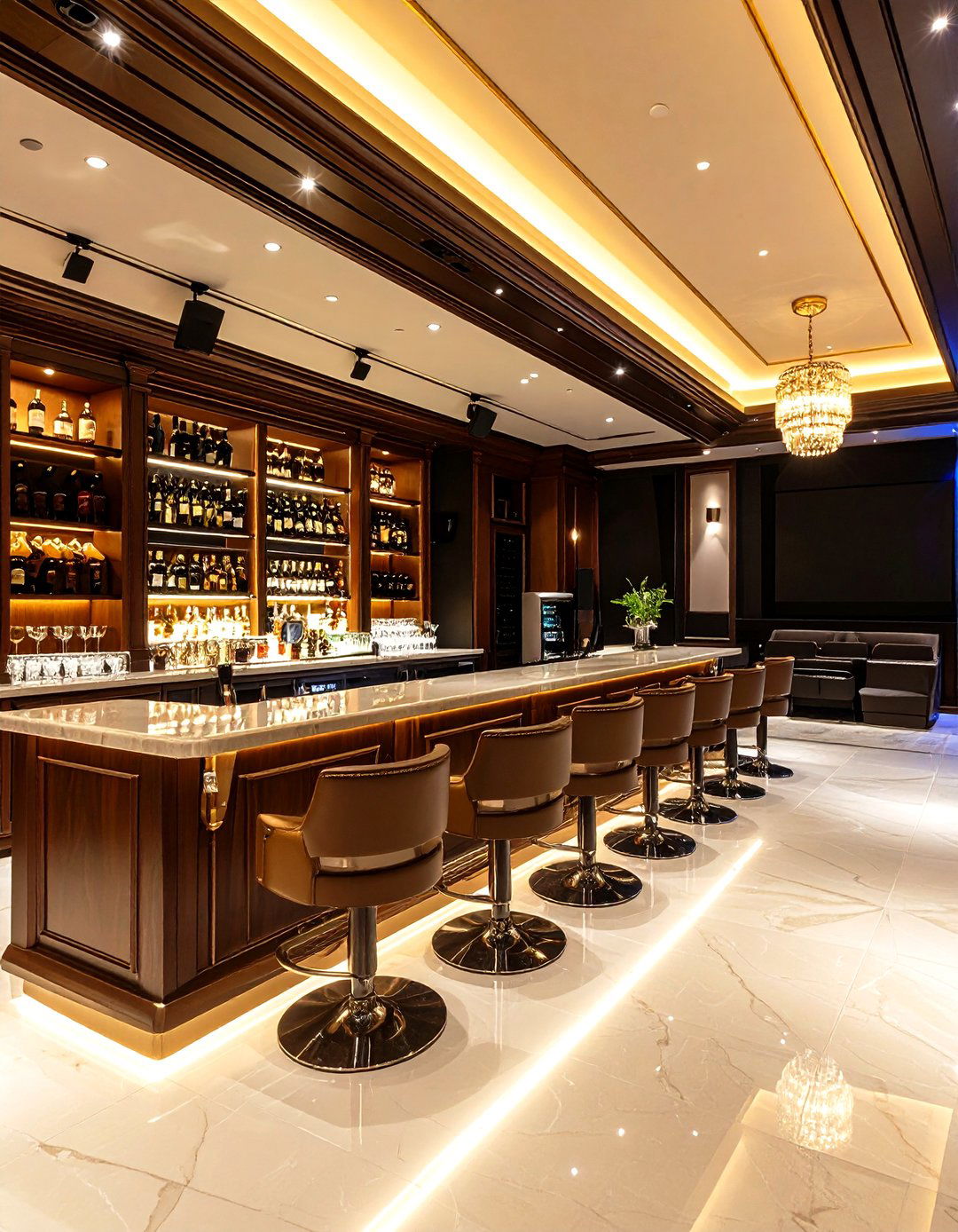 Home Theater Bar Cabinet Setup - 20 Home Theater Ideas