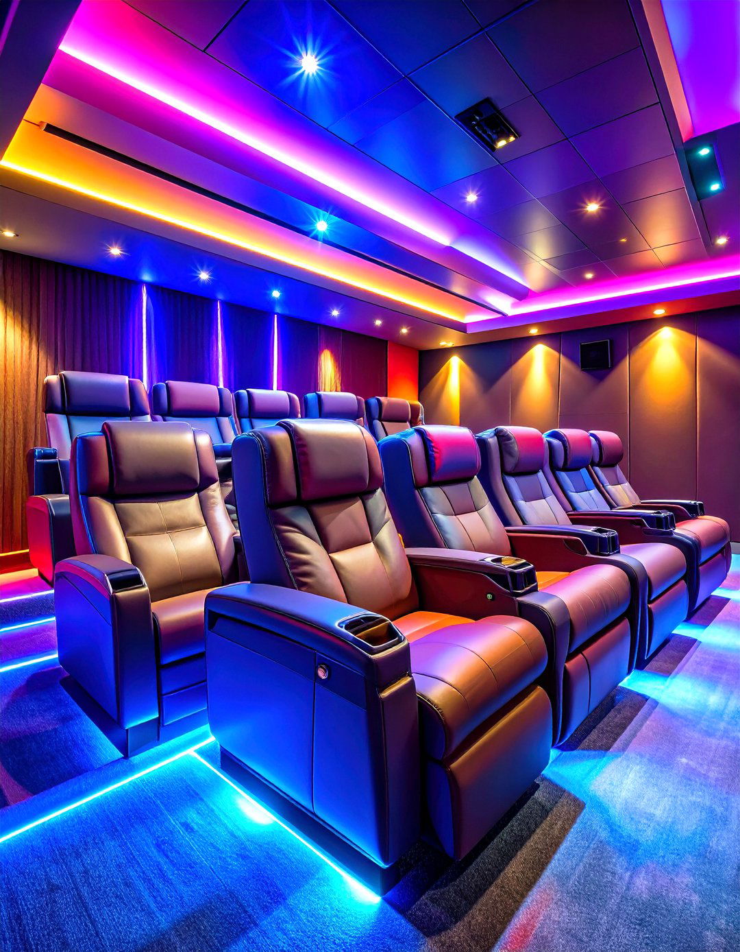 Home Theater Reclining Seating Options - 20 Home Theater Ideas