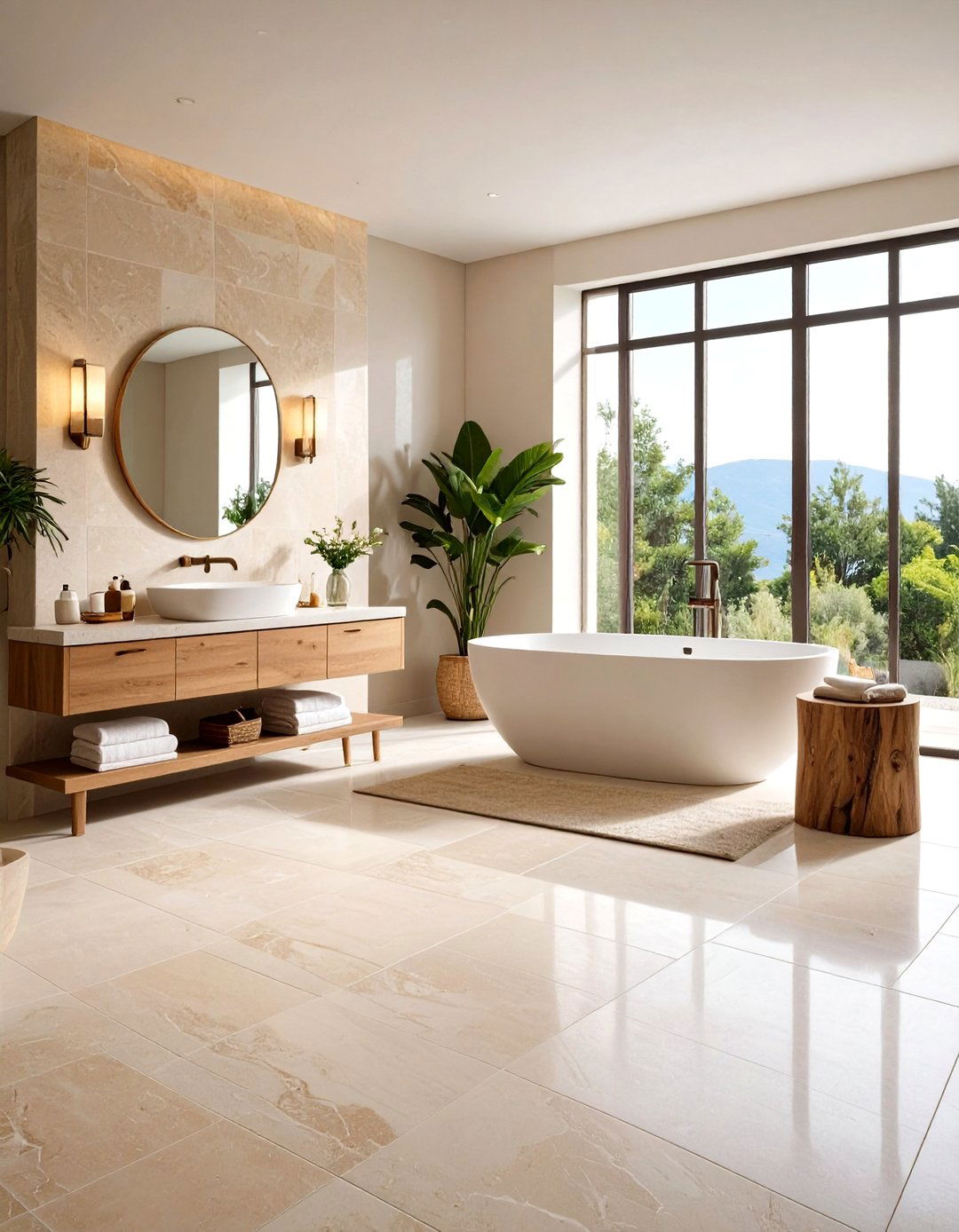 Honed Travertine Floor Applications - 20 Travertine Tile Bathroom Ideas