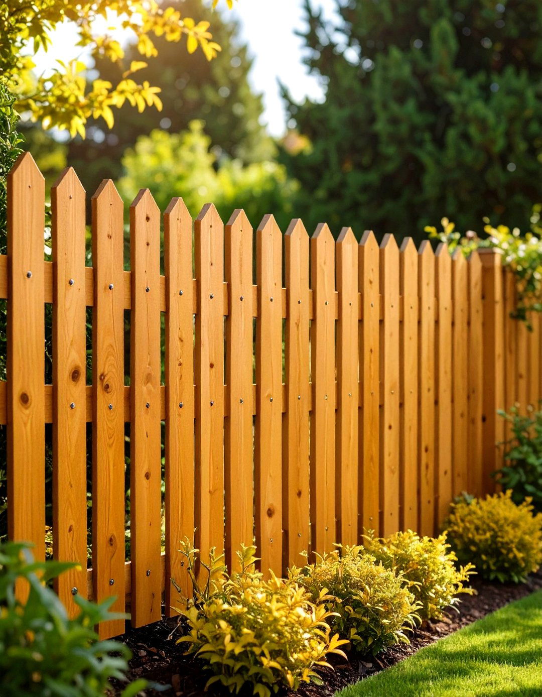 Honey Oak Stained Fence to Celebrate Natural Grain - 20 Fence Paint Colours