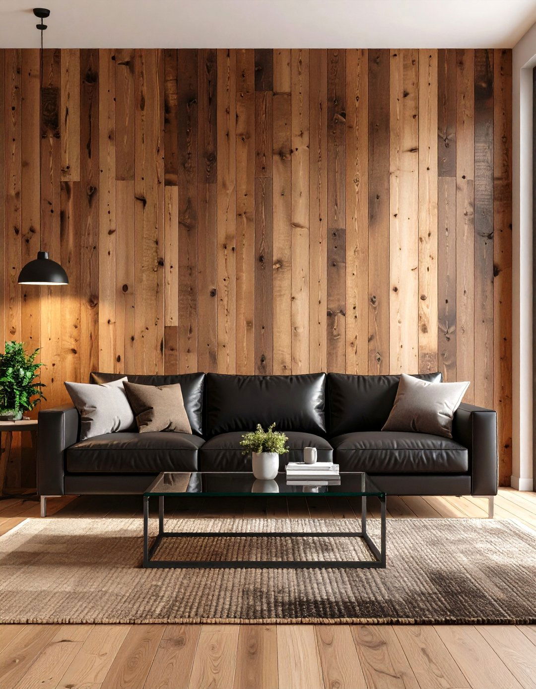 Horizontal Barnwood Living Room Accent Wall - 20 Barnwood Accent Wall Ideas