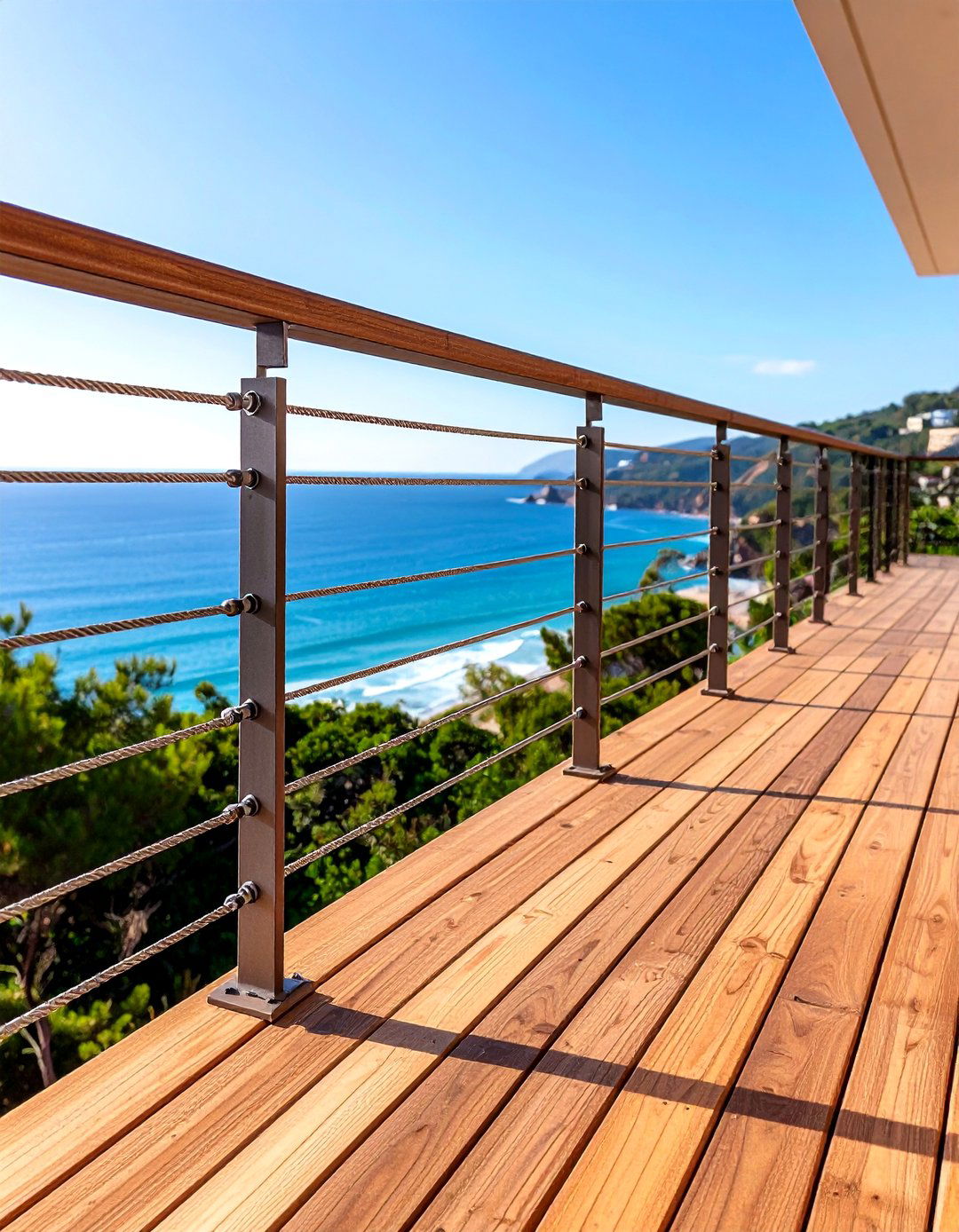Horizontal Cable Balcony Railing Systems - 20 Balcony Railing Design Ideas