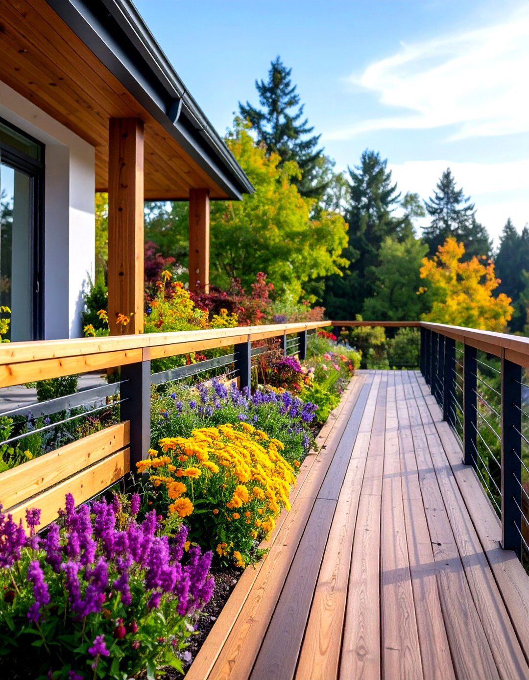 Horizontal Composite Deck Railing with Eco Friendly Materials - 20 Horizontal Deck Railing Ideas