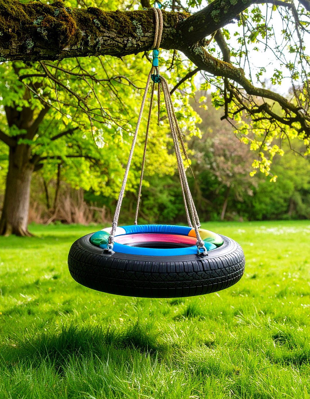 Horizontal Flying Saucer Tire Swing - 20 Tire Swing Ideas