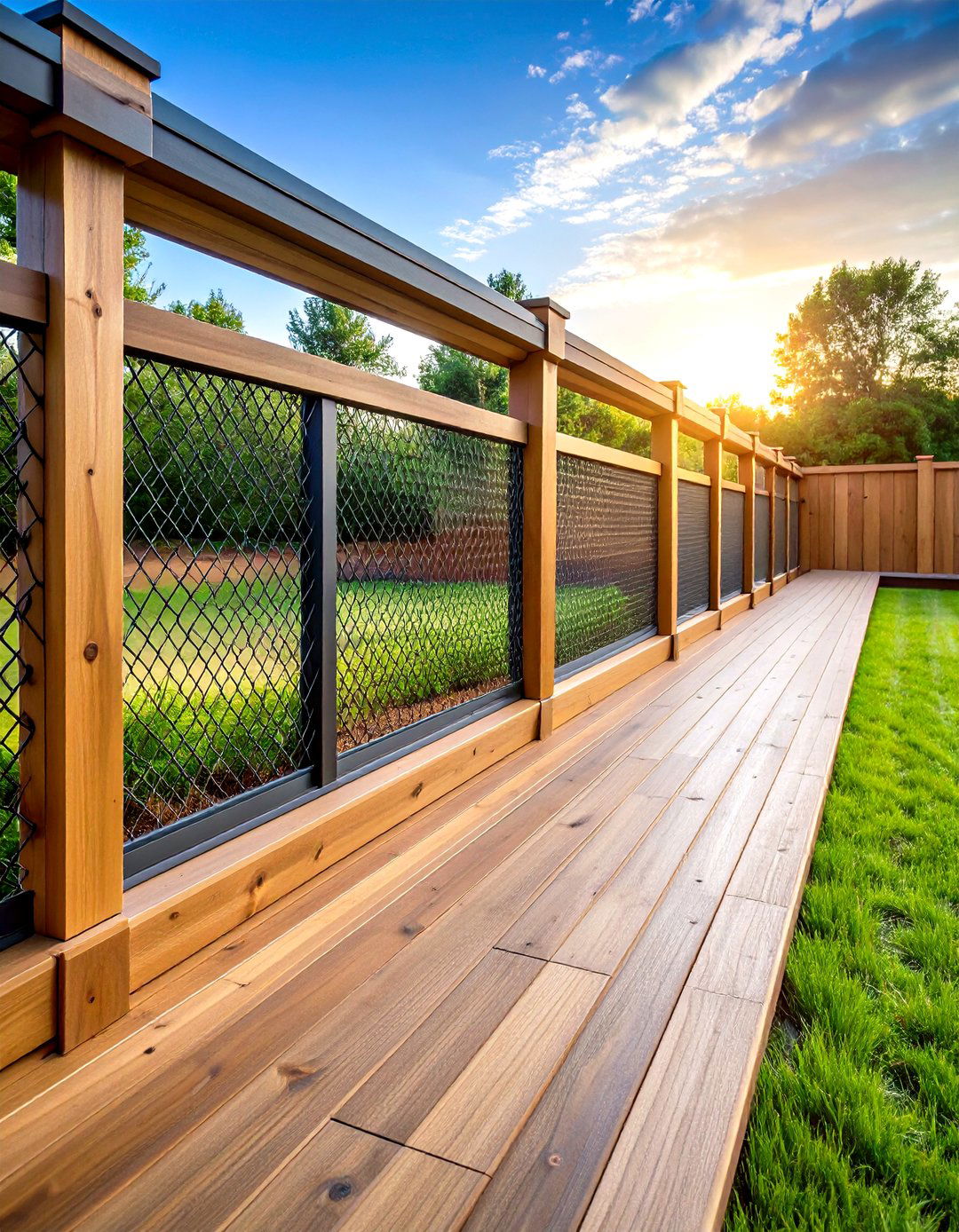 Horizontal Hog Wire Deck Skirting - 20 Deck Skirting Ideas