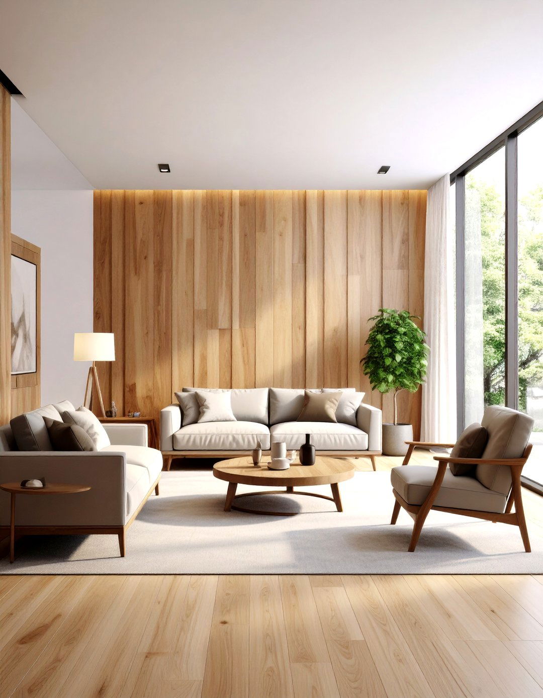 Horizontal Shiplap Wood Accent Wall - 20 Wood Accent Wall Ideas