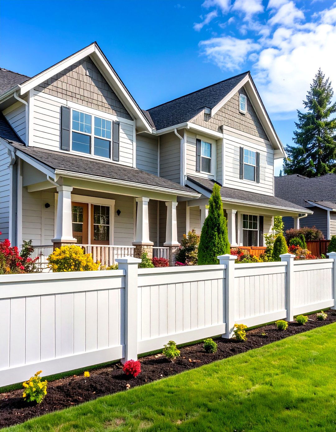 Horizontal Vinyl Fence for Low Maintenance Beauty - 20 Horizontal Fence Ideas