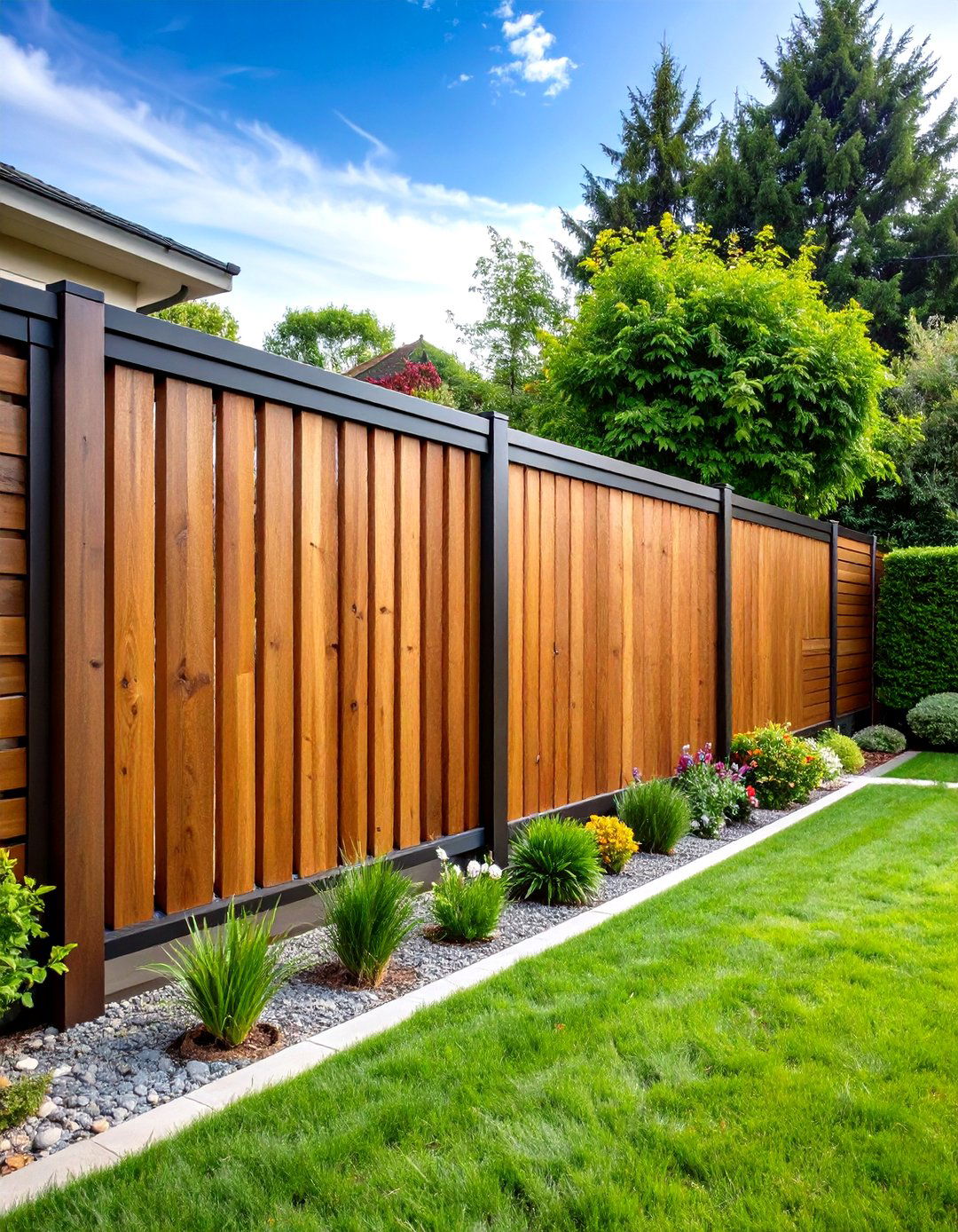 Horizontal Wood Fence Slat Design - 20 Wood Fence Ideas