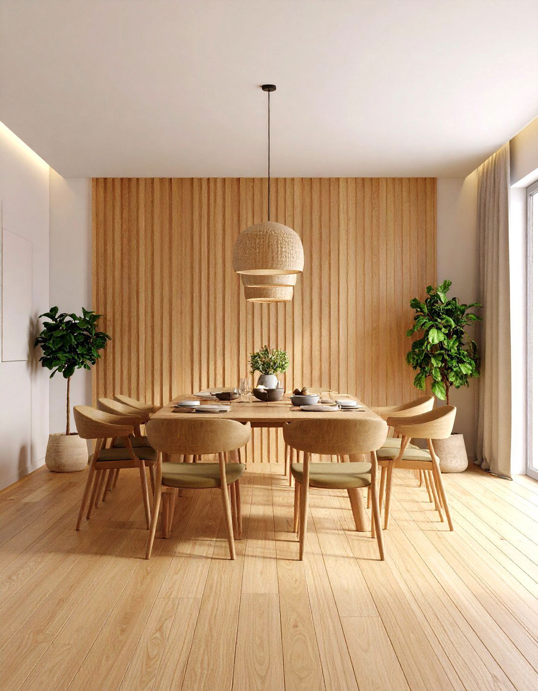 Horizontal Wood Slat Accent Wall - 20 Wood Slat Accent Wall Ideas