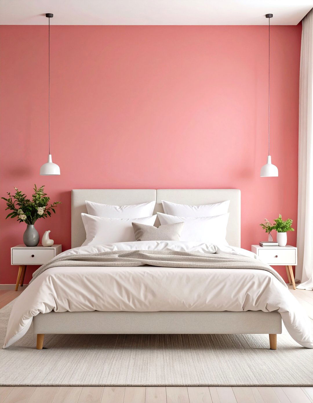 Hot Pink Bedroom Accent Wall Drama - 20 Hot Pink Bedroom Ideas