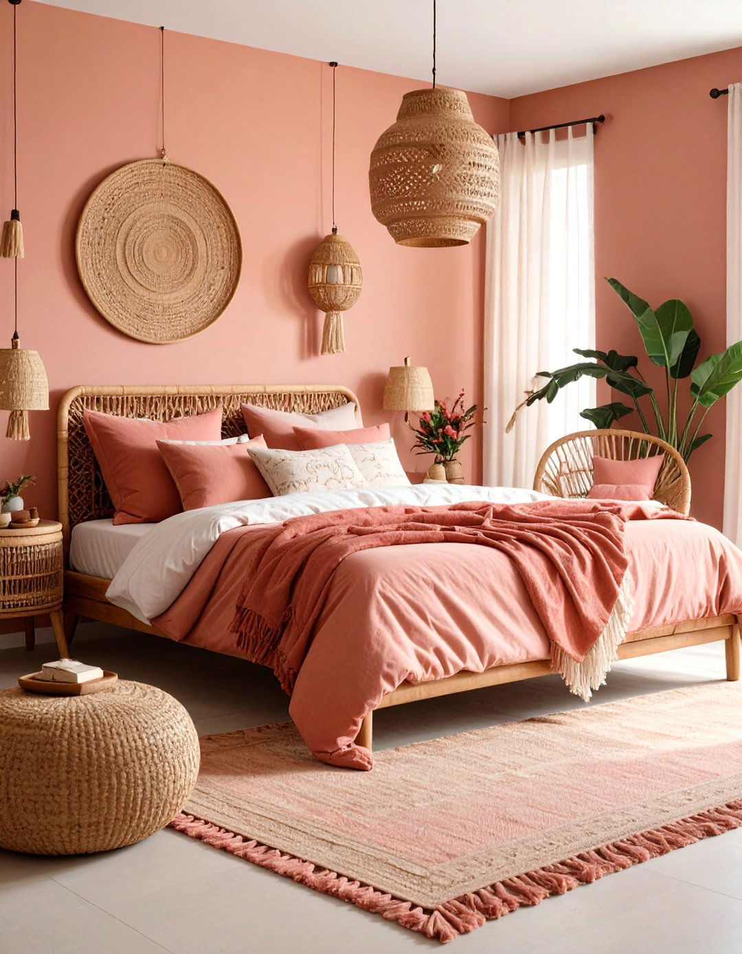 Hot Pink Bedroom Boho Chic Vibe - 20 Hot Pink Bedroom Ideas