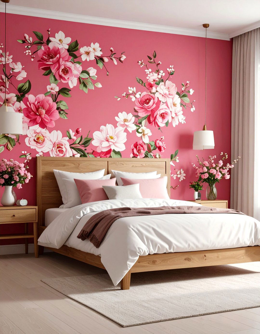 Hot Pink Bedroom Wallpaper Patterns - 20 Hot Pink Bedroom Ideas