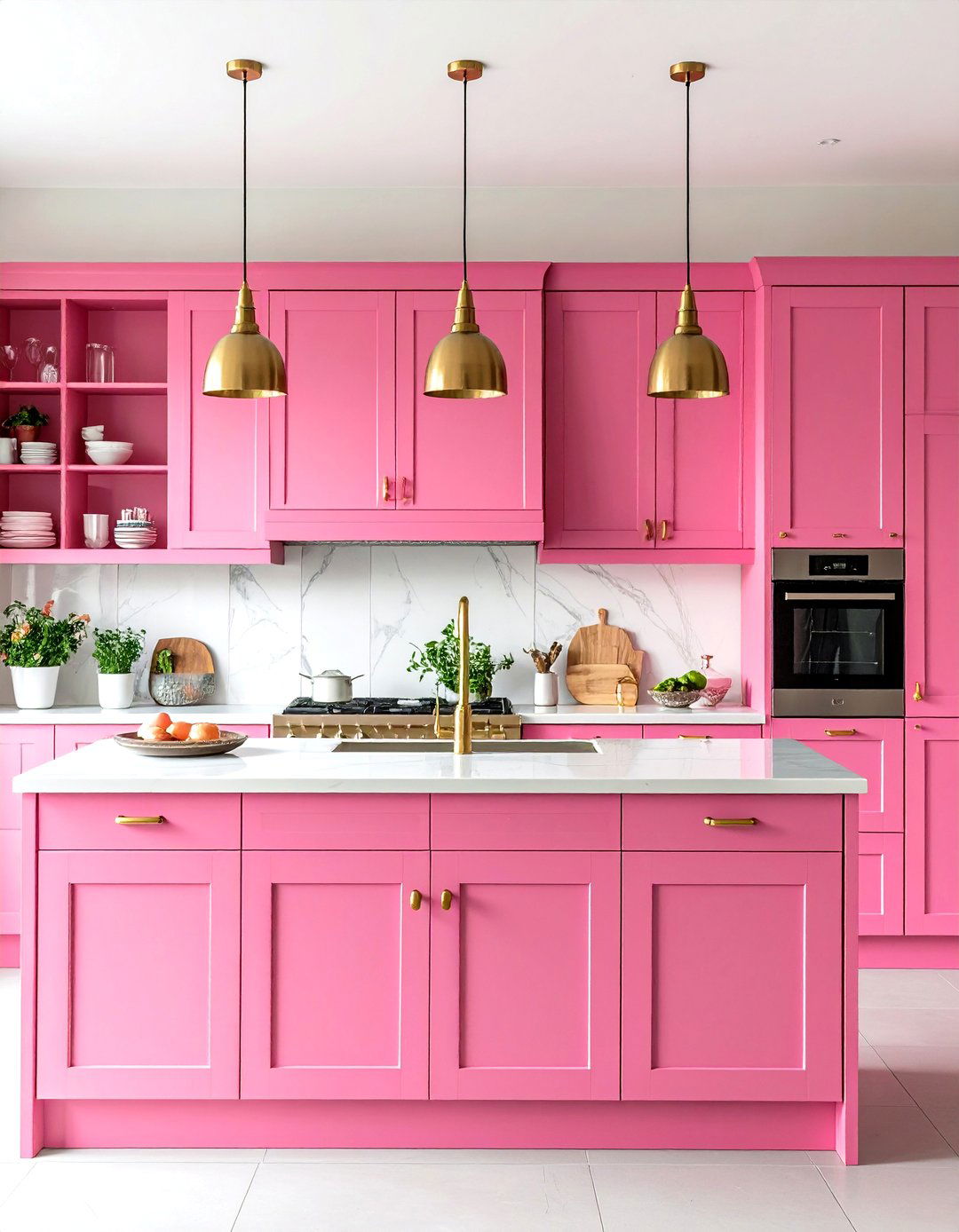 Hot Pink Kitchen Maximalist Expression - 20 Pink Kitchen Ideas