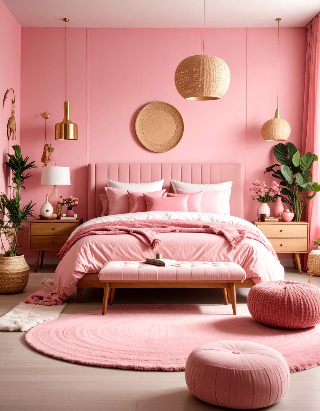 Hot Pink Maximalist Bedroom Design - 20 Pink Bedroom Ideas