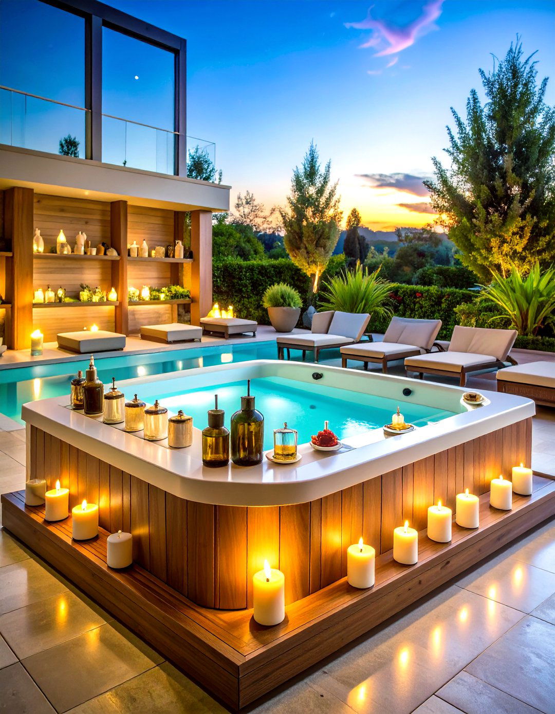 Hot Tub Aromatherapy Accessory Setup - 20 Hot Tub Decor Ideas