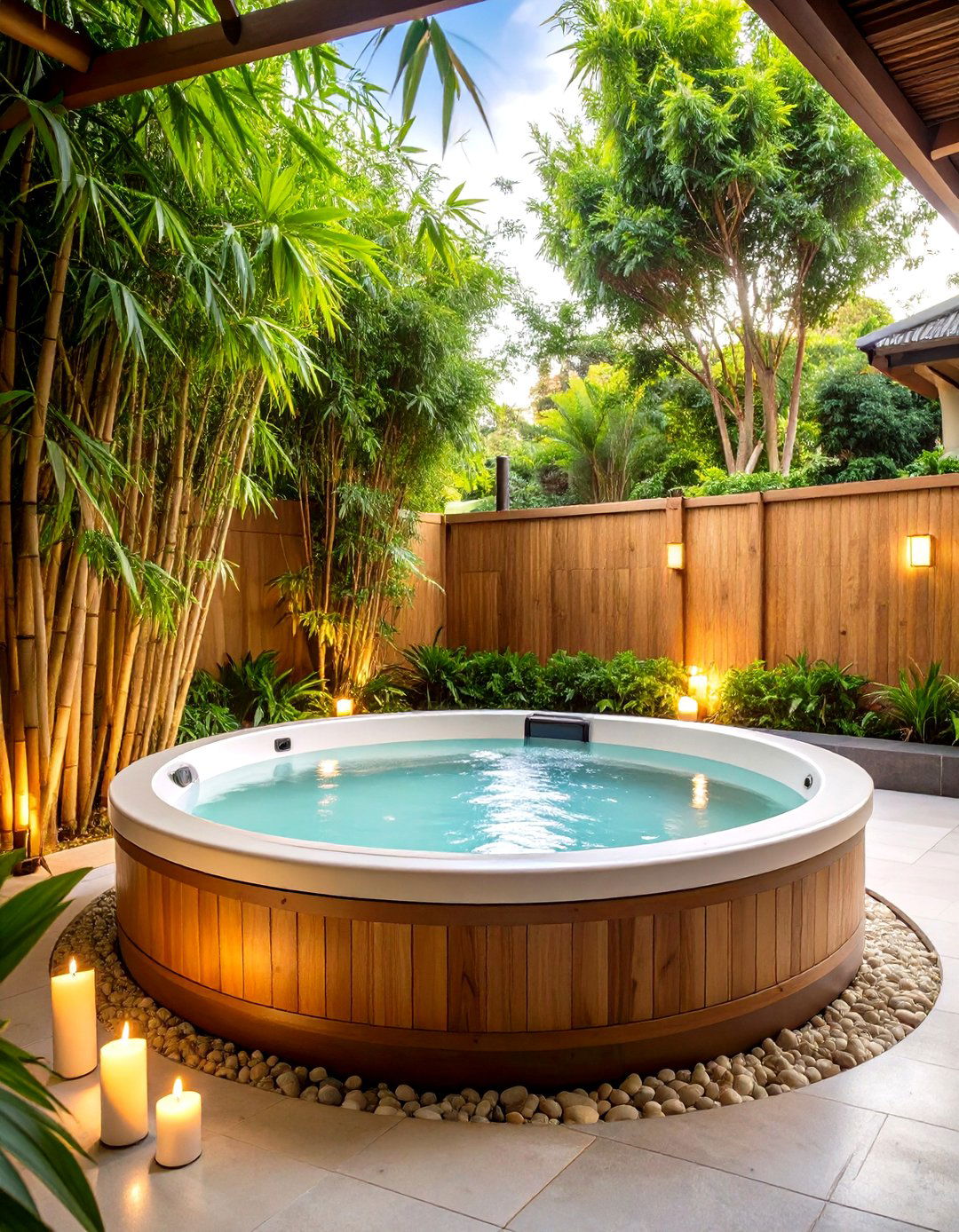 Hot Tub Bamboo Screen Landscaping - 20 Hot Tub Landscaping Ideas