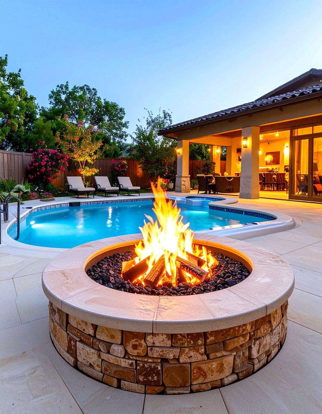 Hot Tub Fire Feature Garden Design - 20 Hot Tub Landscaping Ideas