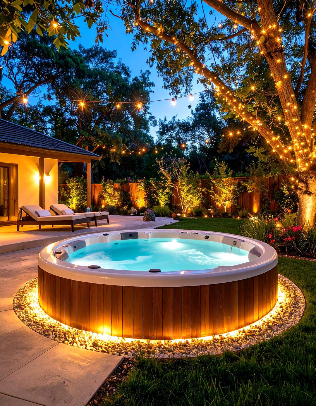 Hot Tub Lighting Landscape Setup - 20 Hot Tub Landscaping Ideas