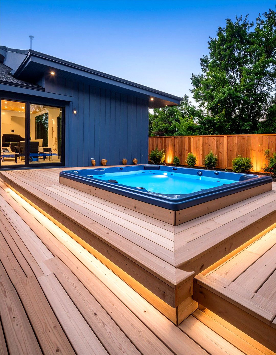 Hot Tub Pad Floating Deck - 20 Floating Deck Ideas