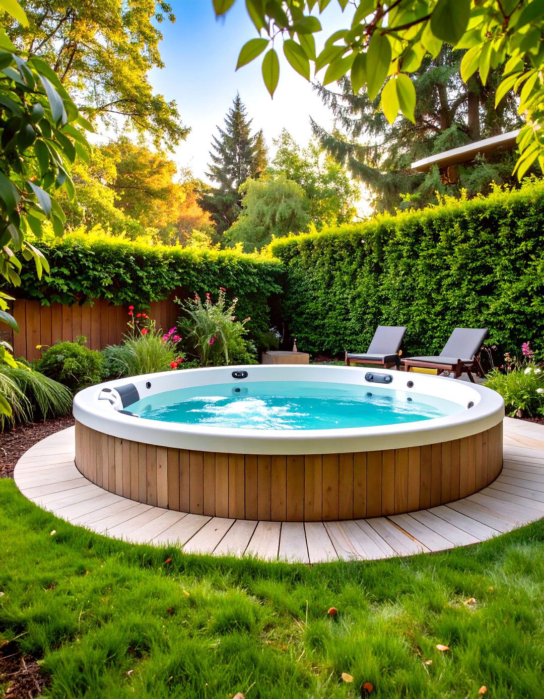 Hot Tub Privacy Hedge Landscaping - 20 Hot Tub Decor Ideas
