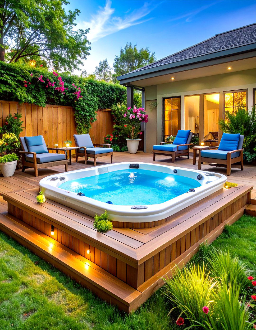 Hot Tub Raised Platform Landscaping - 20 Hot Tub Landscaping Ideas