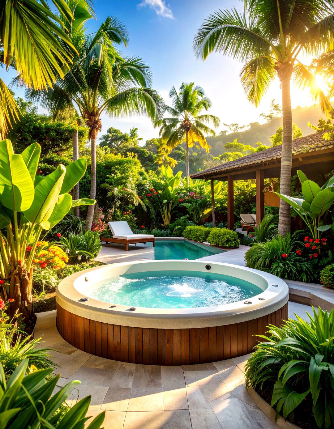 Hot Tub Tropical Garden Design - 20 Hot Tub Landscaping Ideas
