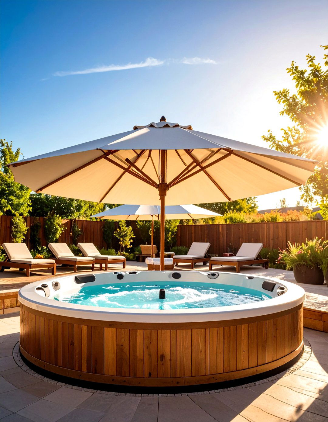 Hot Tub Umbrella Shade Solutions - 20 Hot Tub Decor Ideas