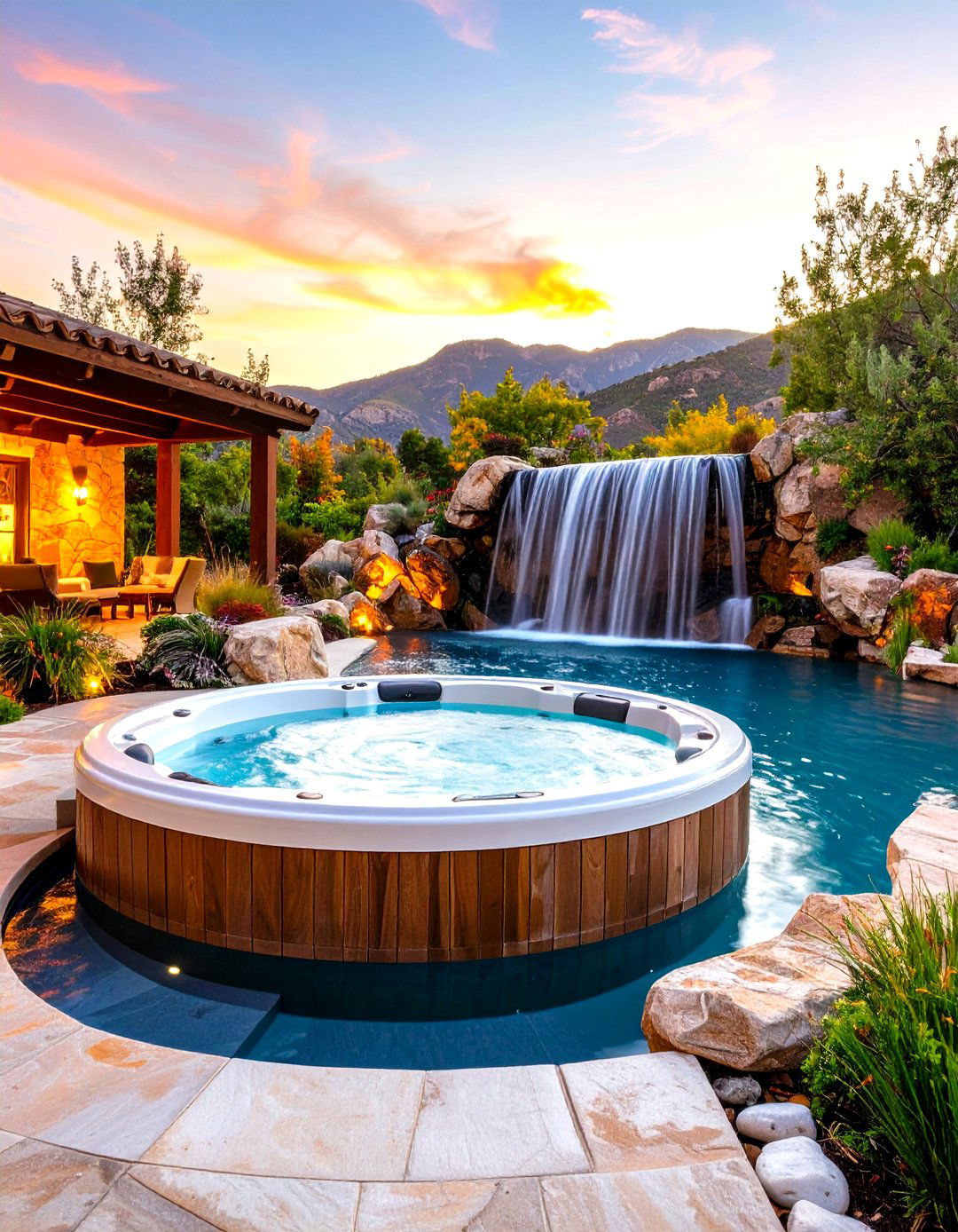 Hot Tub Water Feature Landscaping - 20 Hot Tub Landscaping Ideas