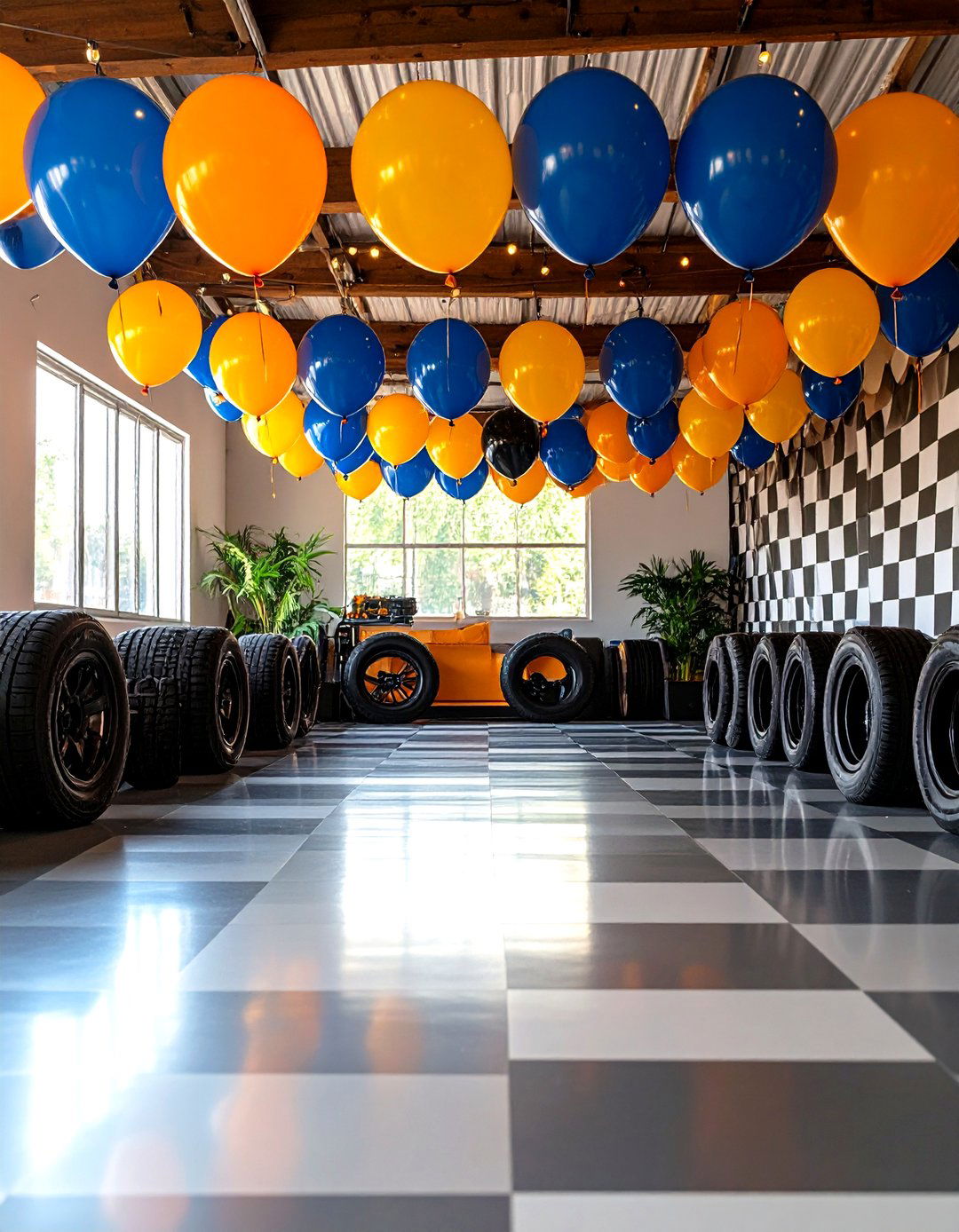 Hot Wheels Balloon and Backdrop Decorations - 20 Hot Wheels Birthday Party Ideas