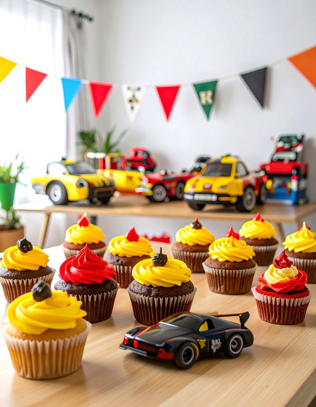 Hot Wheels Cupcake Decoration Station - 20 Hot Wheels Birthday Party Ideas