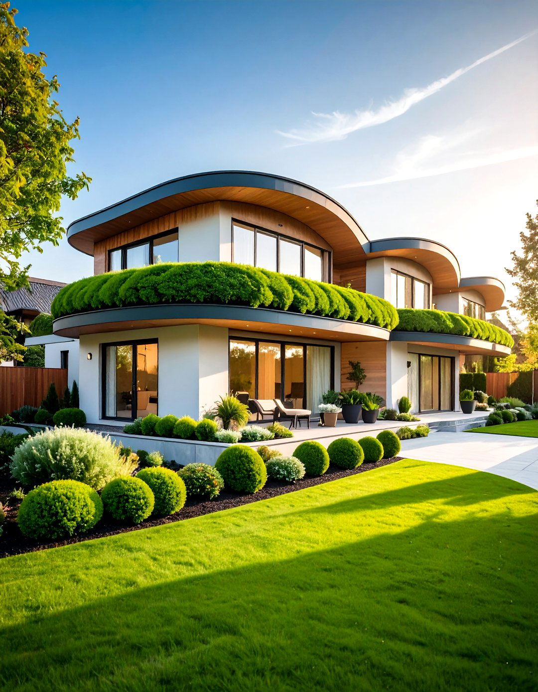 Houses With Curved Green Roofs And Sedum Layers - 20 Houses With Green Roofs