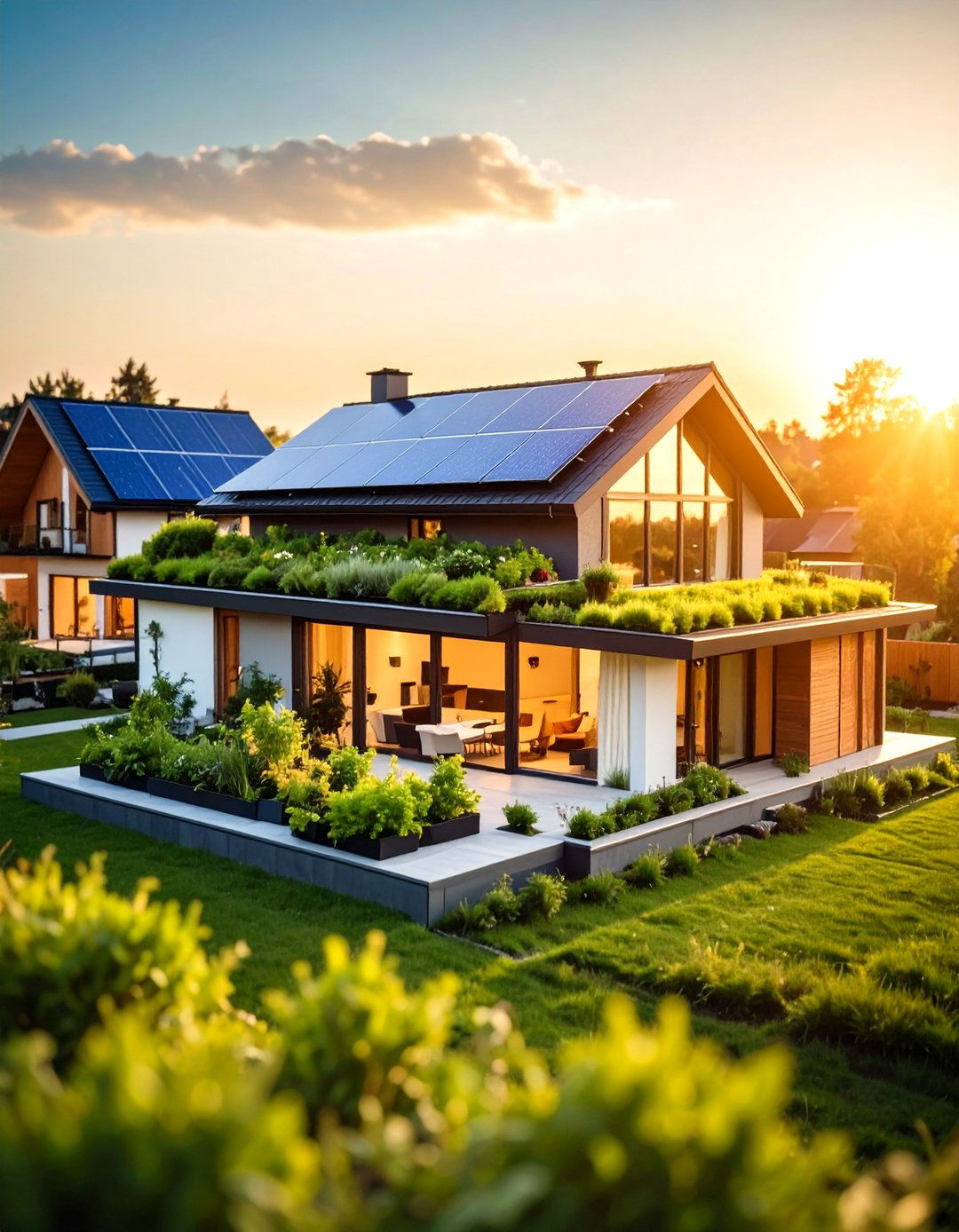 Houses With Modular Pre Grown Green Roof Systems - 20 Houses With Green Roofs