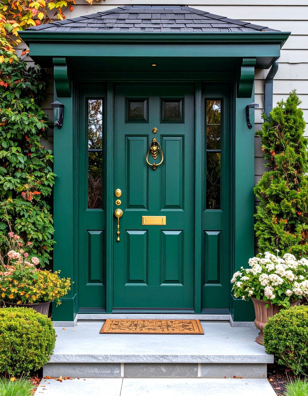 Hunter Green Cedar Front Door - 20 Cedar Front Door Colors Ideas