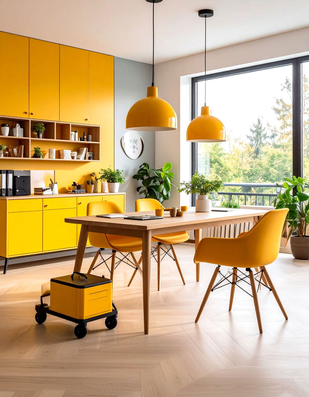 Hybrid Dining Room Doubles as a Home Office - 20 Dining Room Ideas