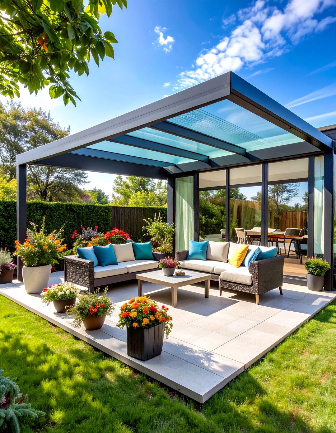 Hybrid Glass Screen Patio Enclosure - 20 Patio Enclosure Ideas