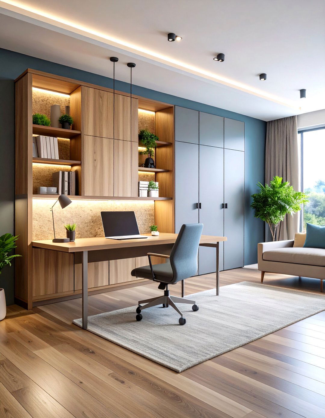 Hybrid Work From Home Media Wall - 20 Media Wall Ideas