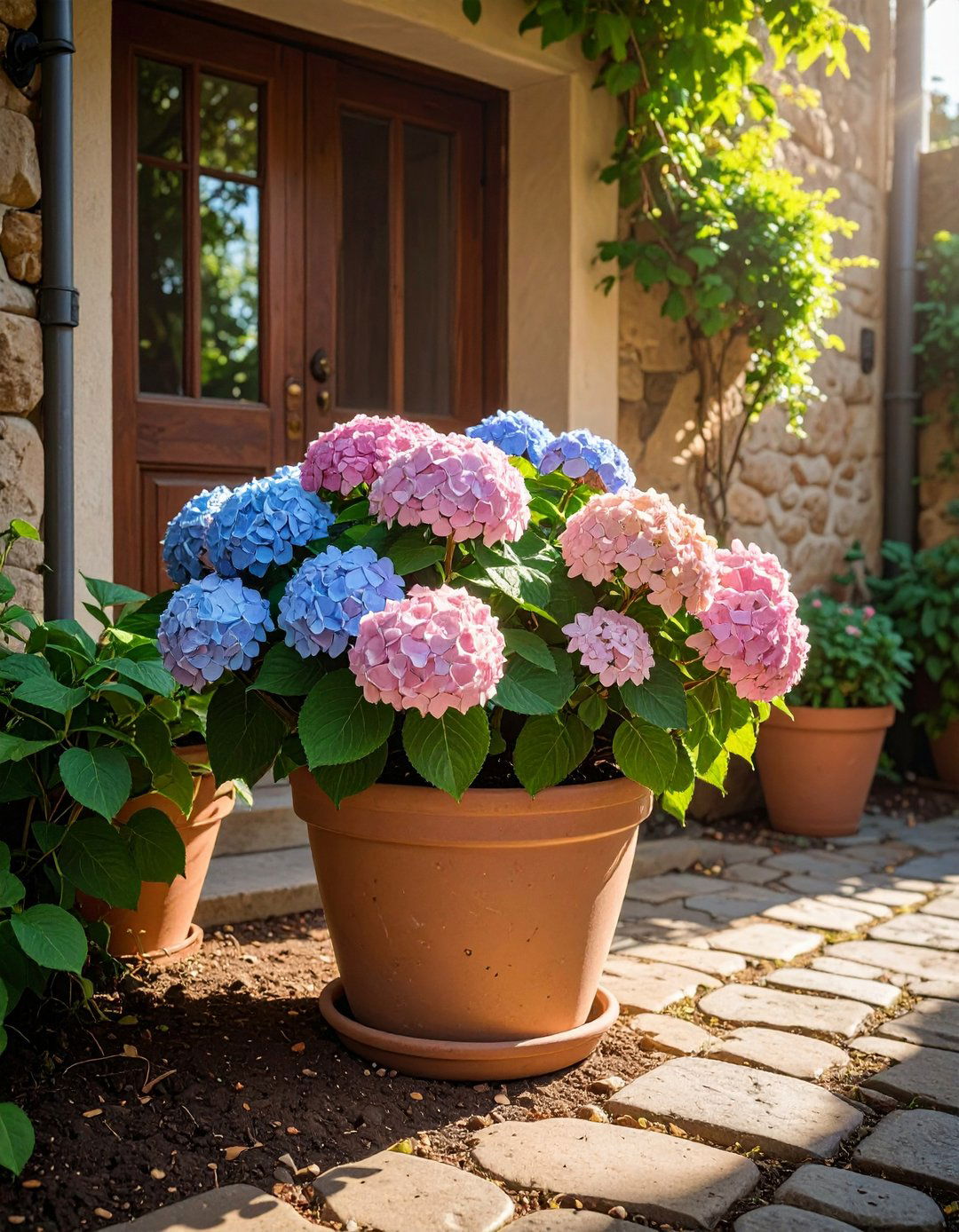 Hydrangea Mopheads Flower Laden Front Door Plant - 20 Front Door Plants