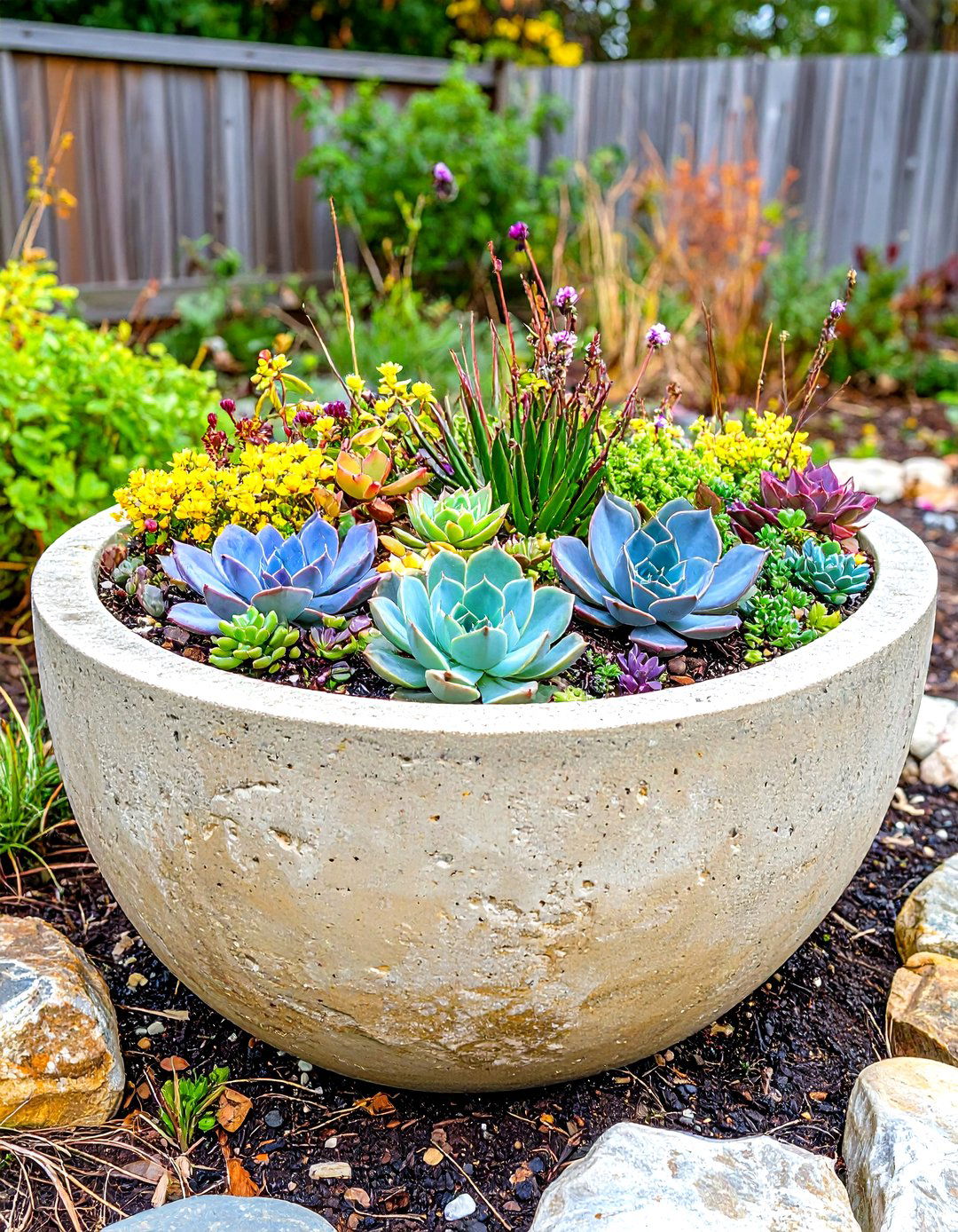Hypertufa Planters - 20 Stone Garden Ideas