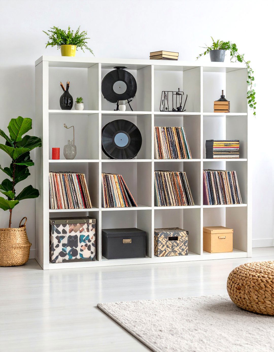IKEA KALLAX Unit - 20 Vinyl Record Storage Ideas