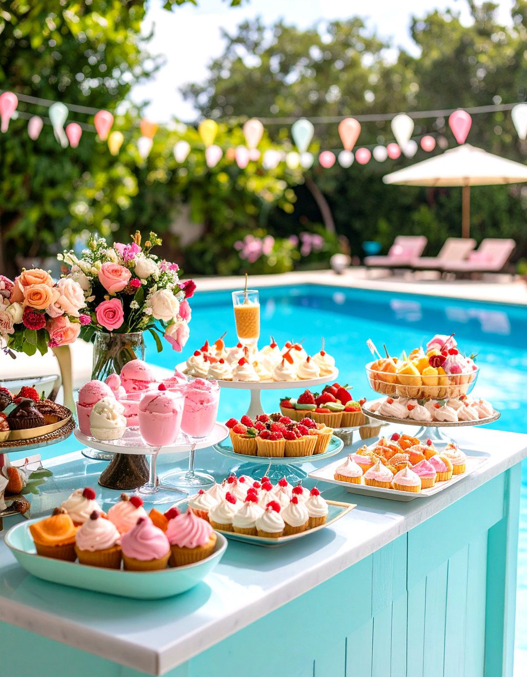 Ice Cream Social Pool Party Sweetness - 20 Pool Party Ideas