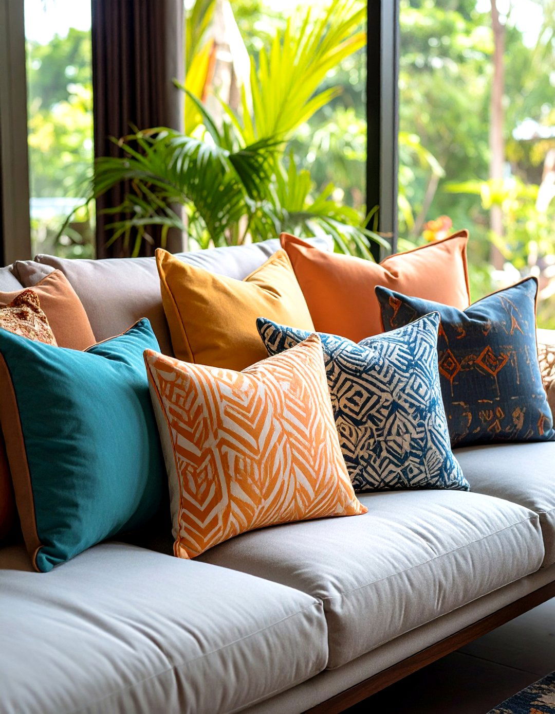 Identical Throw Pillows - 20 Symmetrical Living Room Ideas