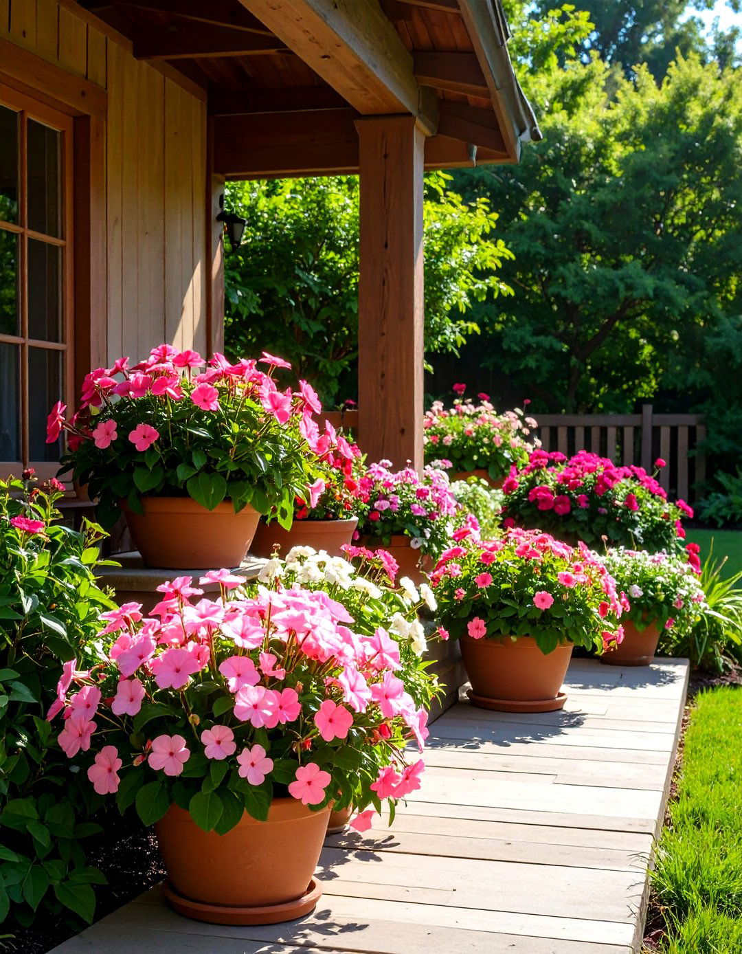 Impatiens Outdoor Plants for Patio Shade Gardens - 20 Outdoor Plants for Patio