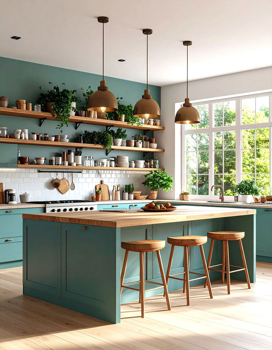 Implement a Layered Lighting Plan - 20 U Shaped Kitchen Ideas