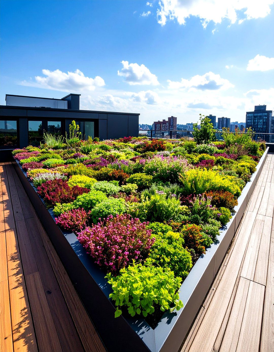 Implementing Extensive Sedum Green Roof for Your Rooftop Garden - 20 Rooftop Garden Ideas