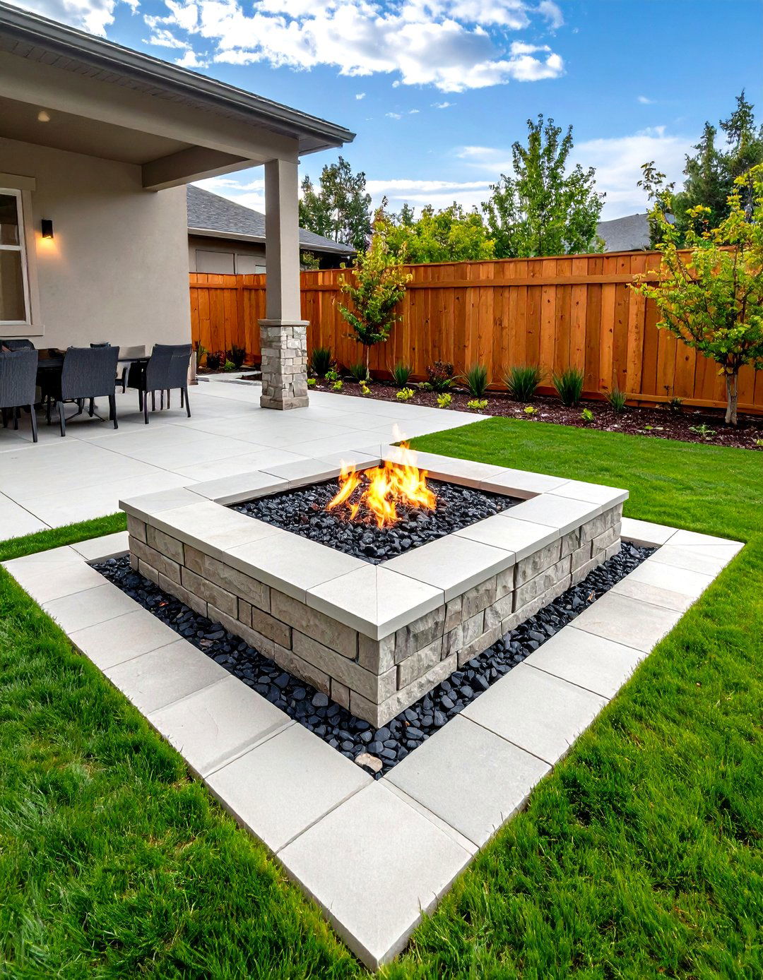 In Ground Square Fire Pit - 20 Square Fire Pit Ideas