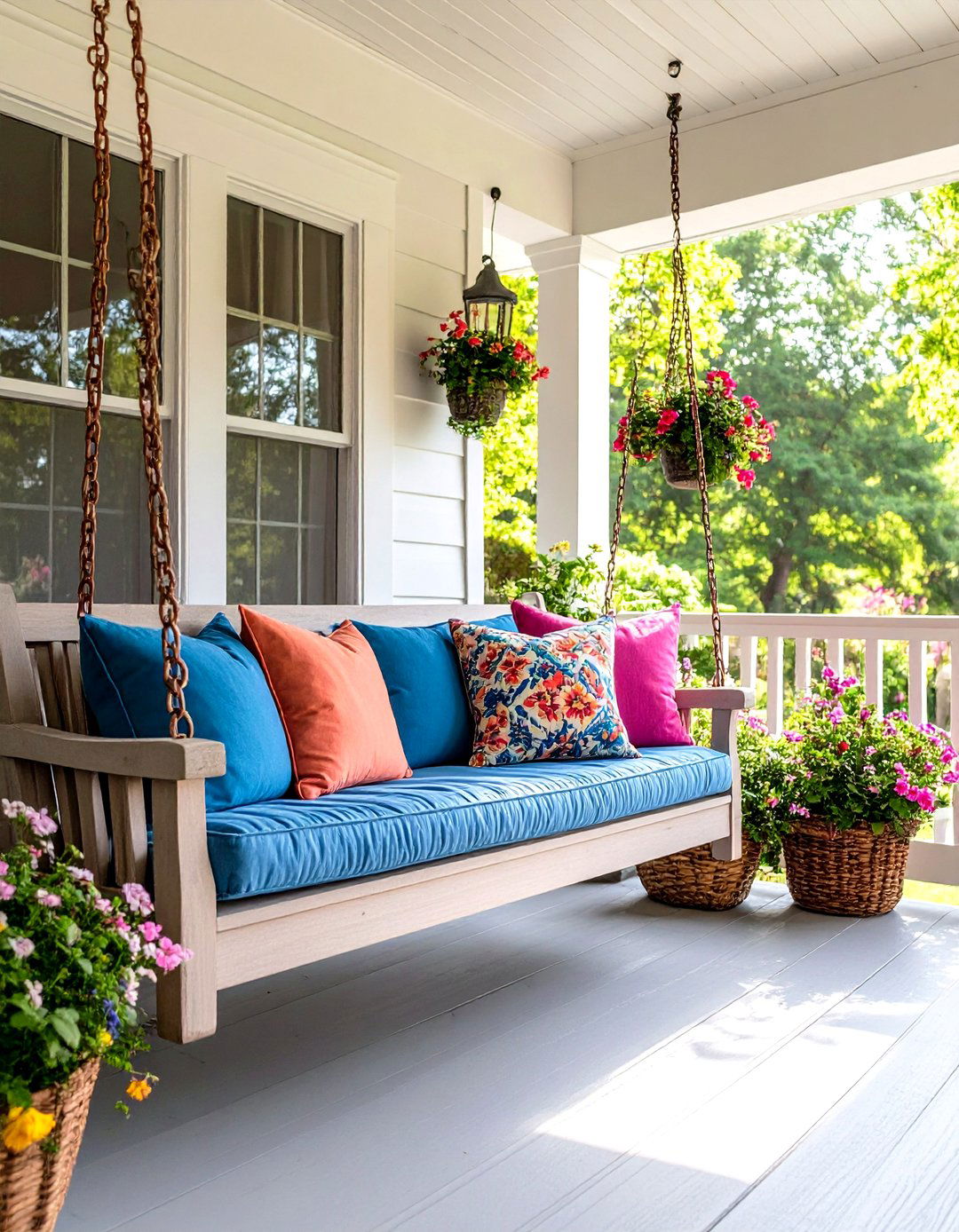 Include Pillows in Small Porch Decor - 20 Small Front Porch Ideas