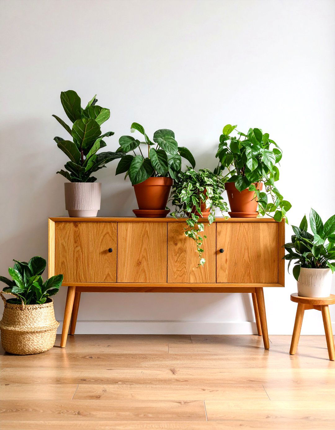 Incorporate Greenery and Plants - 20 Sideboard Decor Ideas