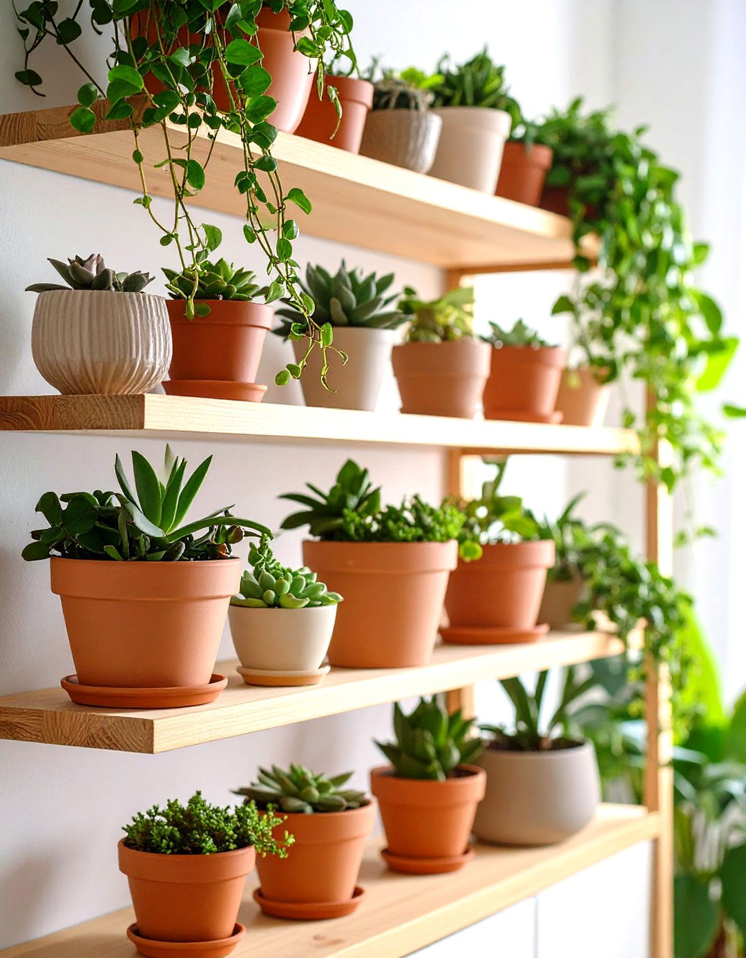 Incorporate Greenery - 20 Shelf Decor Ideas