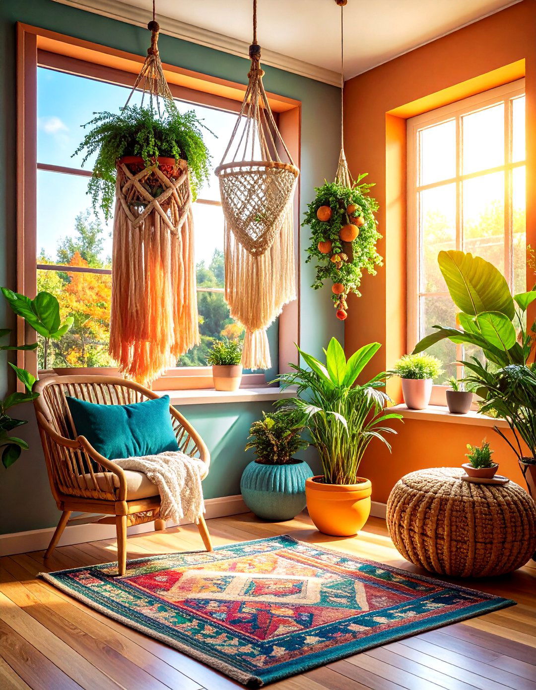 Incorporate Hanging Plants and Greenery - 20 Student Bedroom Design Ideas