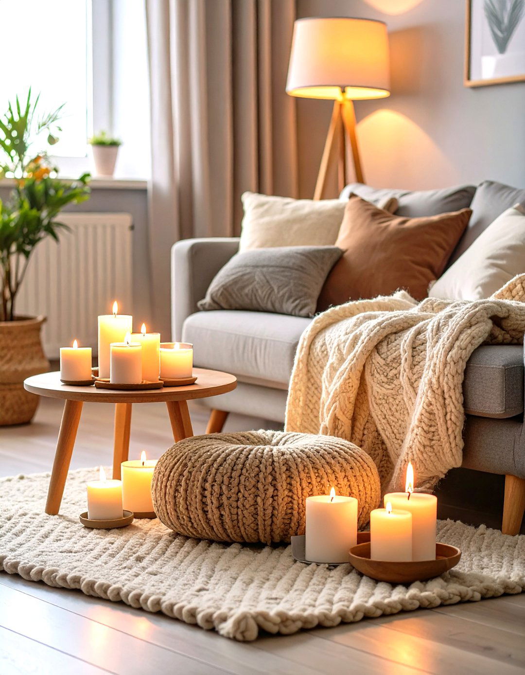 Incorporate Hygge Elements - 20 Scandinavian Living Room Ideas